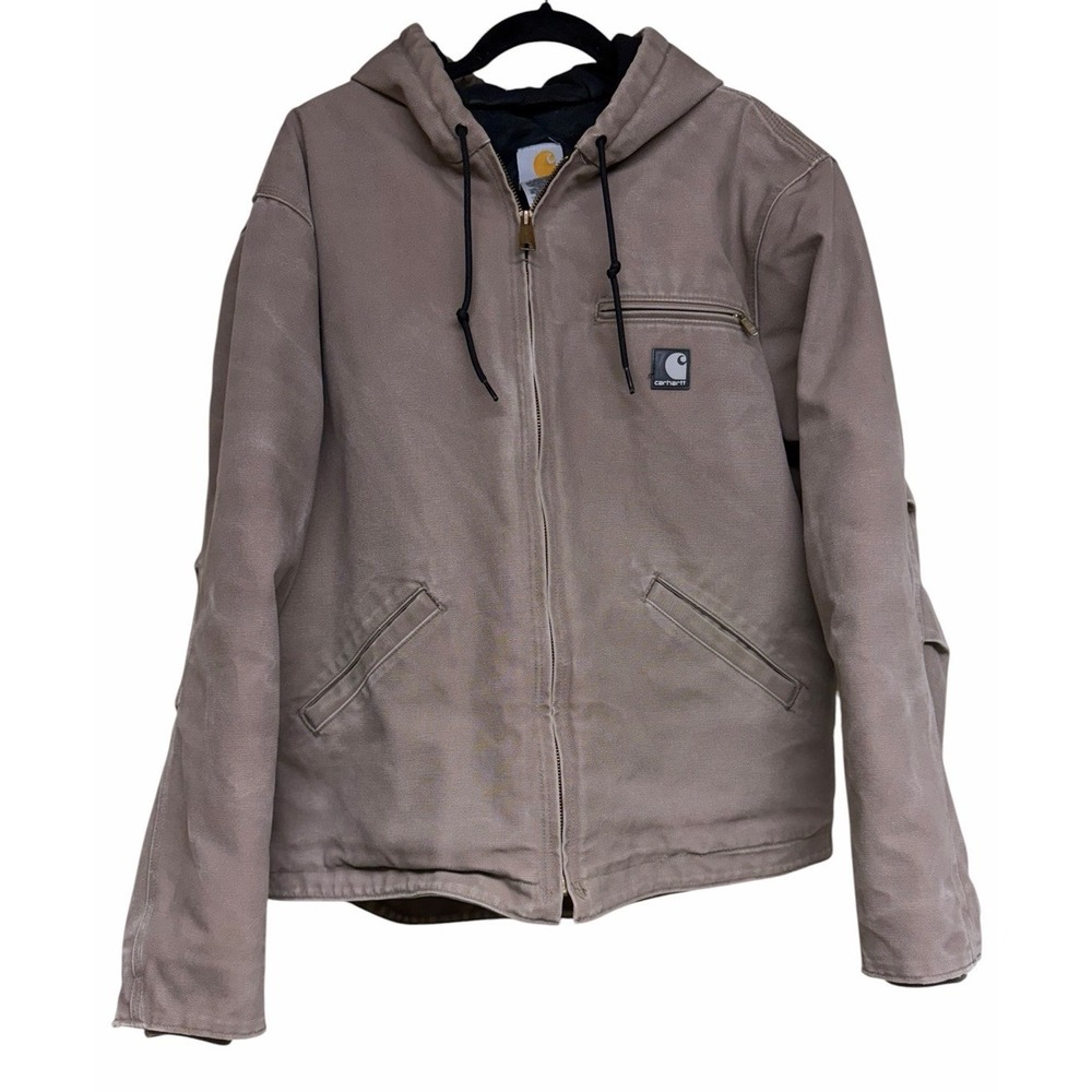 Carhartt J202 Work Outdoor Canvas Jacket Mushroom Men's Size Large
